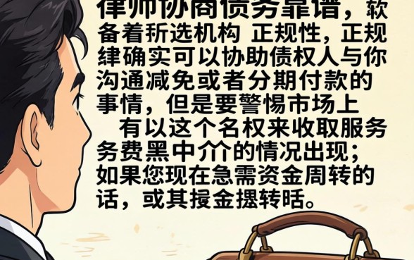 委托律师协商债务靠谱吗，枚举5个贷款10万比较容易的口子