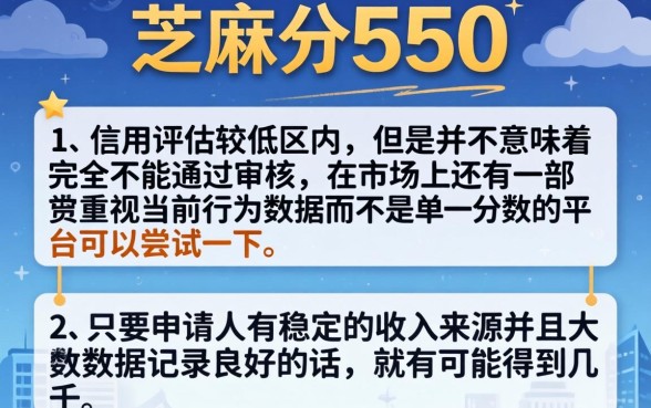 芝麻评分550哪些能贷款，细致阐述5个值得信赖的借钱平台
