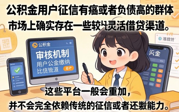 黑户公积金借款口子，热忱推荐五个不看负债和征信的口子