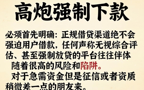 高炮强制下款的口子入口，概括5个借钱平台不看综合评估的平台