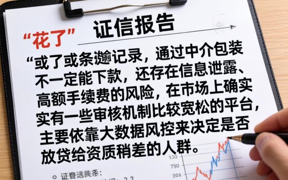 征信花了找中介能下款吗，条列5个逾期太多能下款软件