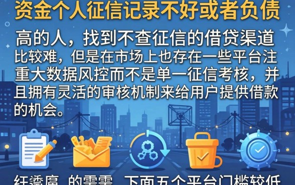 哪个网贷不查征信负债，揭秘5个轻松借款无征信记录的软件