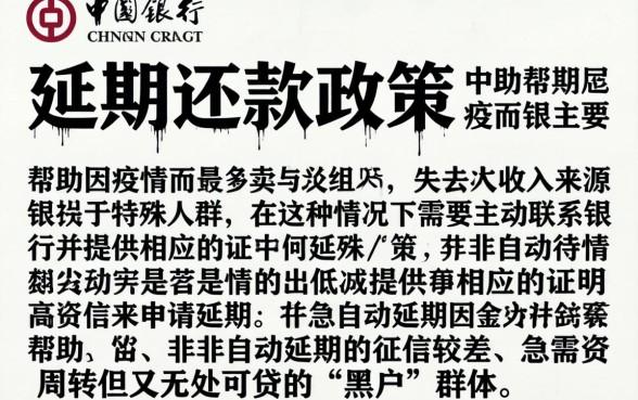 疫情期间中行延期还款期限，详尽说明5个黑户可以下的贷款口子