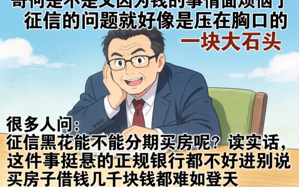 征信黑花了能分期买房吧吗，热忱推荐5个无视黑白无视征信申请就下款的口子