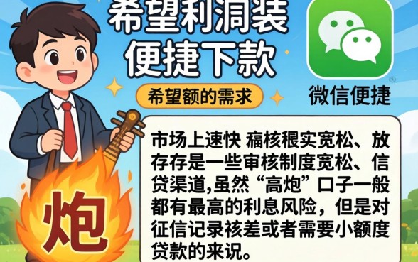 微信下款超快的口子，胪列5个高炮能下款的口子