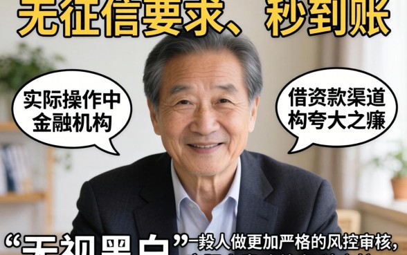 60岁借款口子不看征信，深入剖析5个借钱无视黑白100%秒下口子
