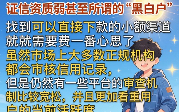 黑白户可借的小额贷款口子，归集五个最新能下来钱的app