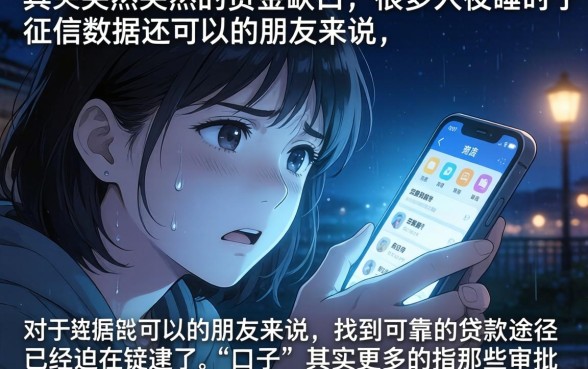 要征信报告的借款口子，罗列五个APP容易借款1万块的软件