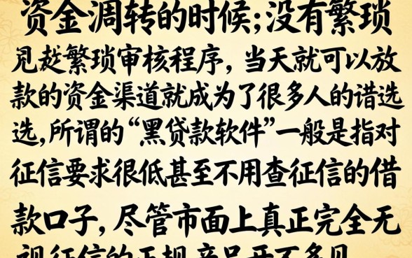 黑贷款软件有哪些好用，归纳5个无忧速借当天放款的口子