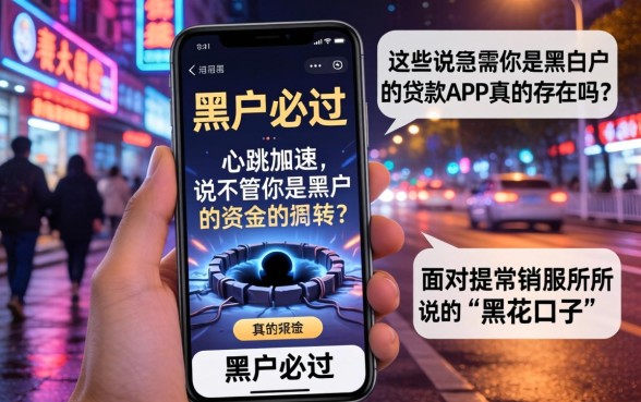 有推销网贷黑花口子平台,胪列五个无视黑白户的贷款app