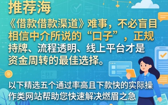 借款中介如何找口子，鼎力推荐五个靠谱的借款软件