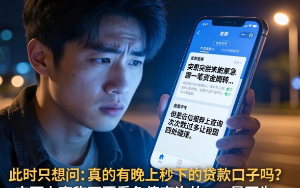 晚上秒下的贷款口子，条列五个不看负债查询的app