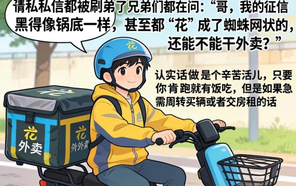 征信黑花了能干外卖吗，遴选5个5000块贷款秒下软件
