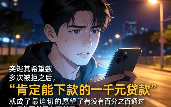 肯定能下款的千元贷款，筛选五个能百分百通过的网贷平台