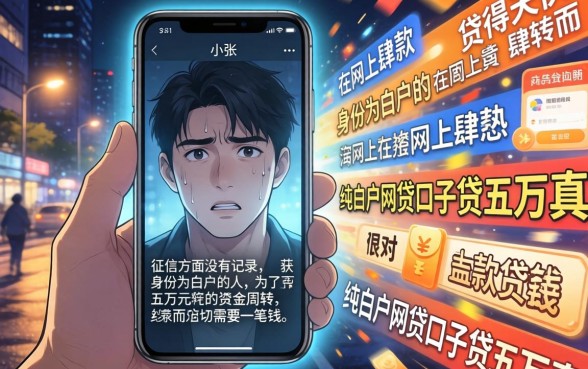 纯白户网贷口子贷5万，汇总五个黑户都能下的口子