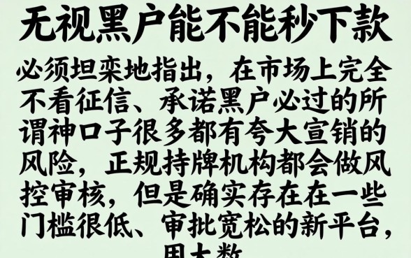 无视黑户真的能秒下款网贷吗，详细阐述五个新号易贷速审秒下款软件