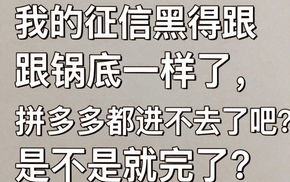 征信黑花了进不了拼多多吗，概括五个无视当前逾期无视征信的借款口子