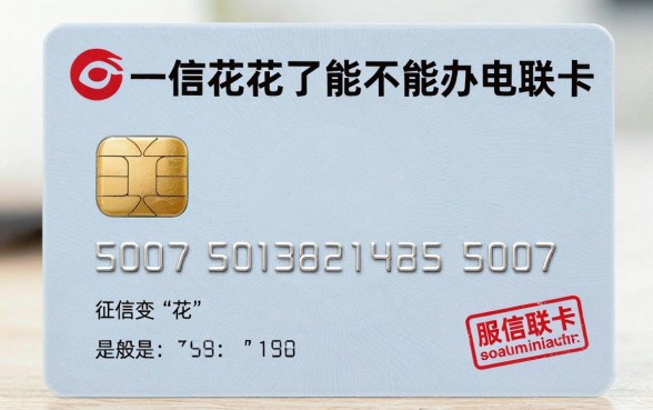 征信花了能办电联卡吗，细致阐述五个借款快的网贷软件