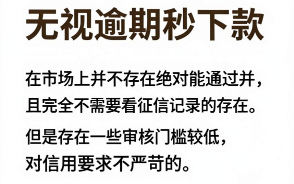 无视逾期秒下100款的口子,理出五个低门槛不查征信的平台