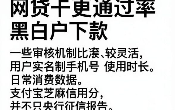 网贷平台哪个最好通过率高的，规整五个不看黑白户下款的网贷