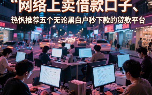 网络上卖借款口子，热忱推荐5个无论黑白户秒下款的贷款平台