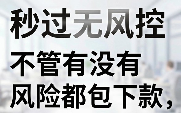 秒过没风控的借款口子，枚举五个无视一切包下款的贷款