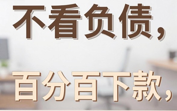 不看负债 容易下的贷款，归集5个百分百下款无视黑白户口子