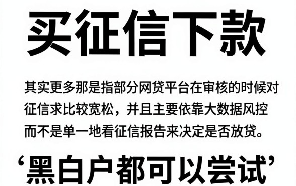 买征信下款的口子，详细阐述五个无视黑白的网贷平台