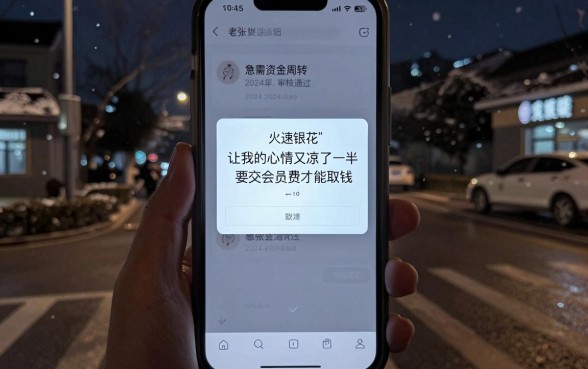 火速银花下款必须办会员，陈列五个必下的小额贷款口子