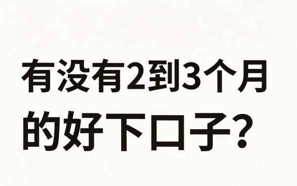 有2到3个月的好下的口子吗，整理五个无忧速借当天放款的app