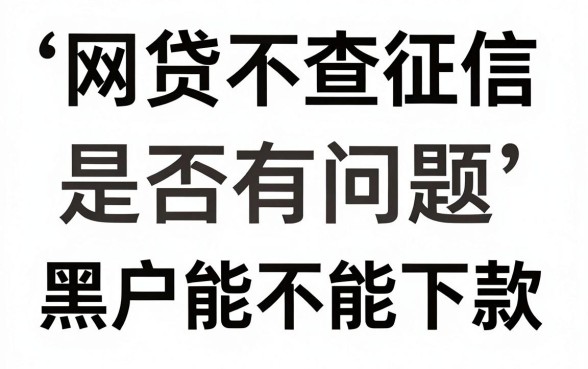 网贷不查征信的有没有问题，归集五个黑户下款app
