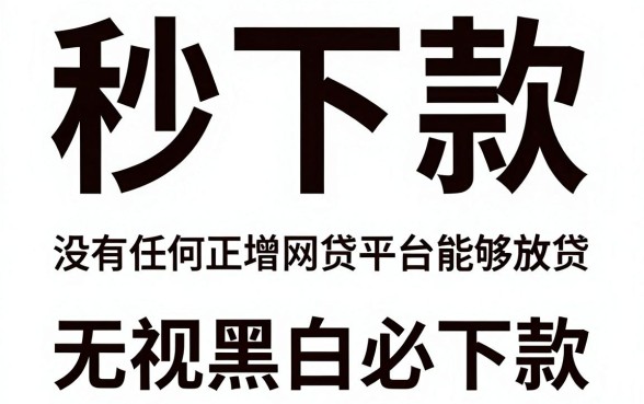 秒下款的小贷新口子立马拿钱，详细阐述5个无视黑白必下款的网贷平台