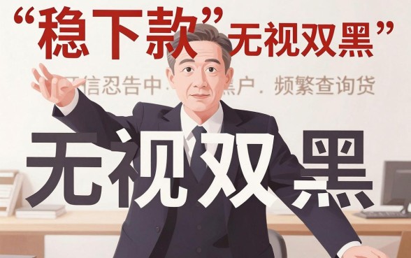 2026年稳下款的口子，条列5个无视双黑能下的分期贷