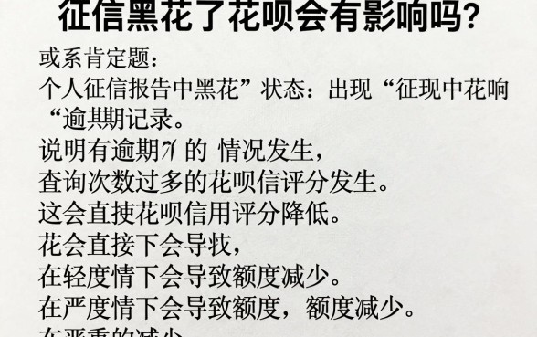 征信黑花了花呗有影响吗,陈列5个不看负债查询的软件