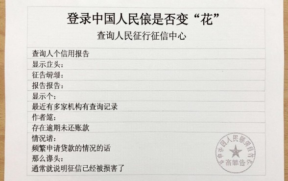 怎么知道自己的征信花了，规整五个贷款不上诚信平台的口子