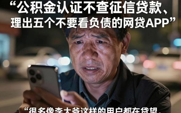 公积金认证不查征信贷款，理出五个不看负债的网贷app