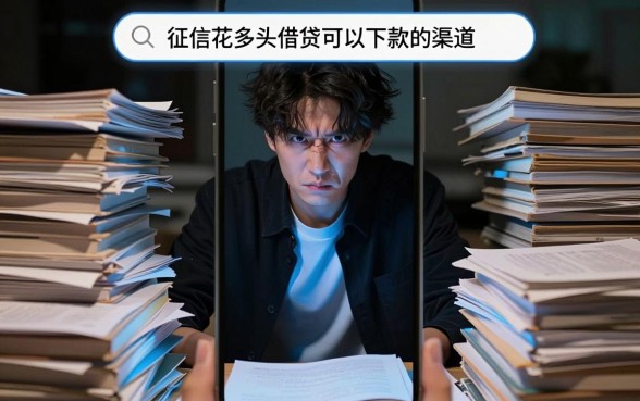 征信花多头借贷能下款的口子，枚举5个征信不好负债高的口子