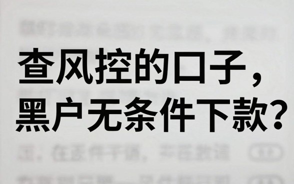 查风控的口子在下款,归集5个黑户无条件下款的软件