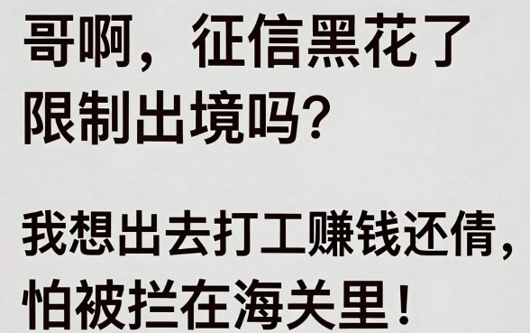 征信黑花了限制出境吗，甄选5个黑户都能下的平台