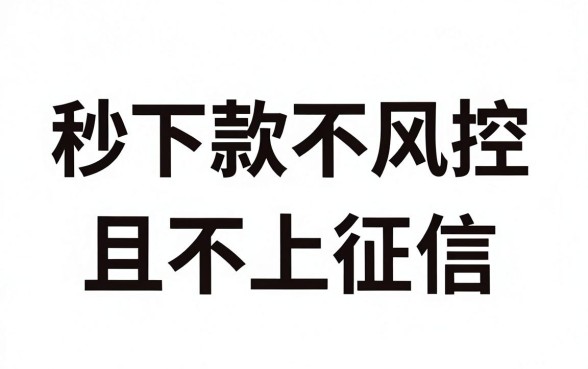 秒下款不风控的口子,胪列五个不上征信报告的贷款口子