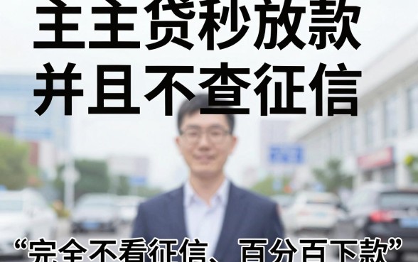 车主贷秒放款不查征信，详细阐述五个不看征信无视黑白百分百下款