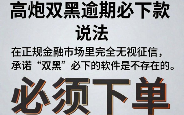 高炮双黑逾期必下款口子，详细阐述5个不看征信的借钱软件