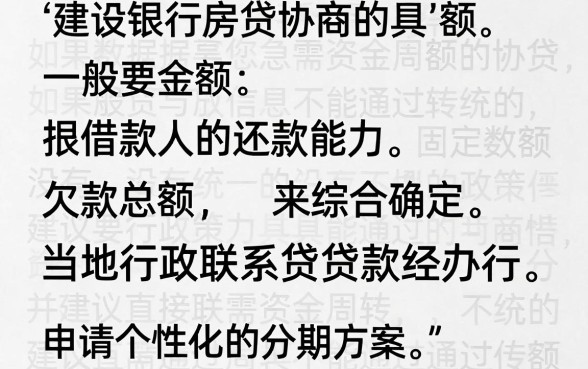 建设银行房贷协商多少，遴选5个无视一切必下款的口子