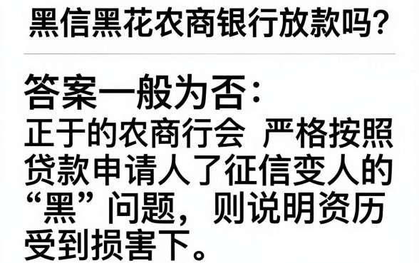 征信黑花了农商银行放款吗，深入剖析5个黑户逾期也能下款的网贷