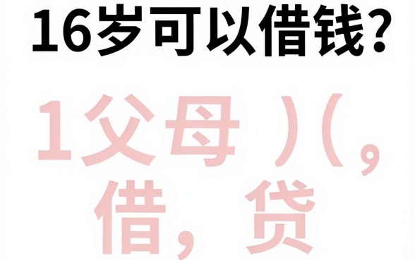 16岁能借钱的平台有哪些,鼎力推荐五个综合评分不足有负债都能下款平台