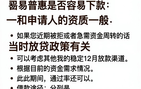 好易普惠容易下款吗，罗列五个12月能贷款的平台