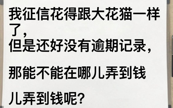 征信花没逾期还能下款吗，概括五个可以借钱不用审核的口子