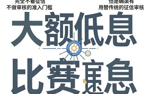 2026大额低息的口子，罗列五个可以借钱不用审核的口子