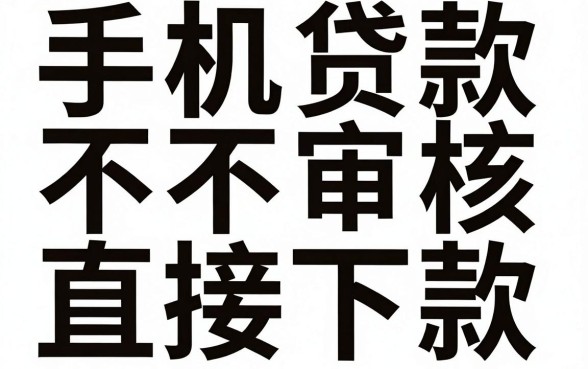 手机贷款不审核下款的口子，热忱推荐5个双黑烂户风控能下款5000口子