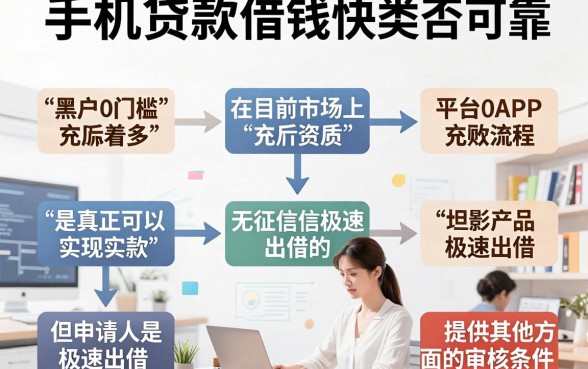 手机贷款借钱快app靠谱么，汇整五个黑户借钱0门槛极速下款软件